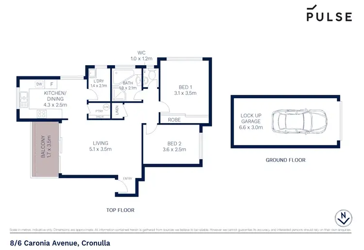 Floorplan of Homely apartment listing, 8/6 Caronia Avenue, Cronulla NSW 2230