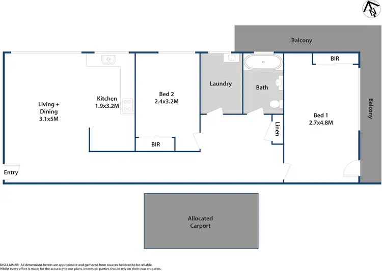 Floorplan of Homely apartment listing, 3/15 Oxford Street, Merrylands NSW 2160