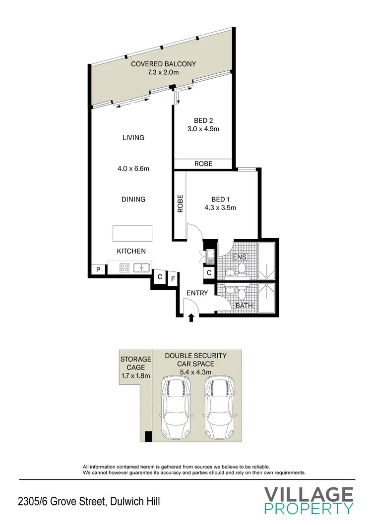 Floorplan of Homely apartment listing, 2305/6 Grove Street, Dulwich Hill NSW 2203