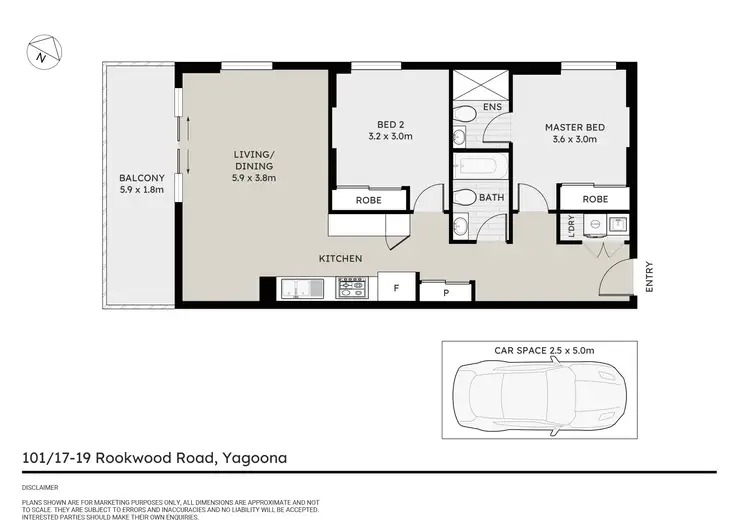 Floorplan of Homely unit listing, 101/17 Rookwood Road, Yagoona NSW 2199