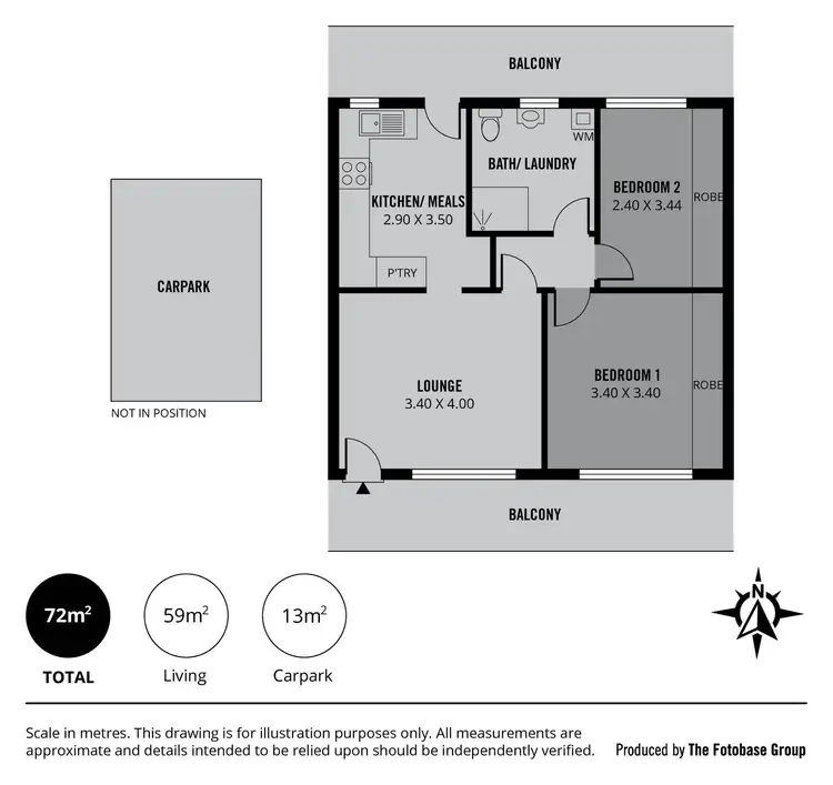 Floorplan of Homely unit listing, 51/3 Noblet Street, Findon SA 5023
