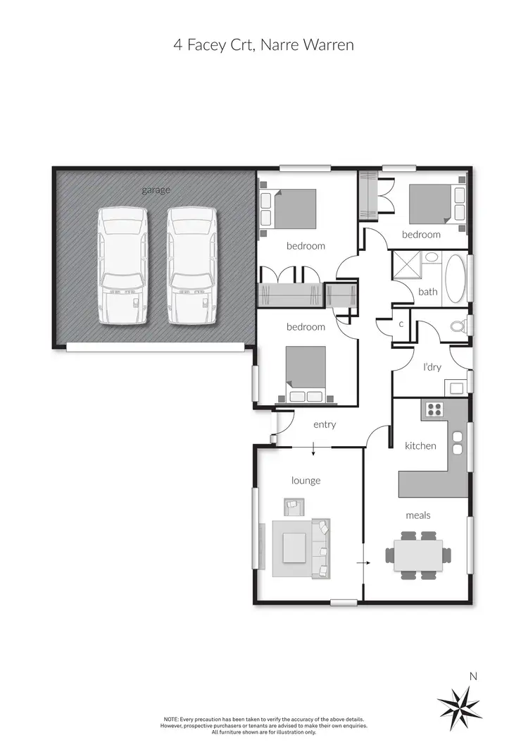 Floorplan of Homely house listing, 4 Facey Court, Narre Warren VIC 3805