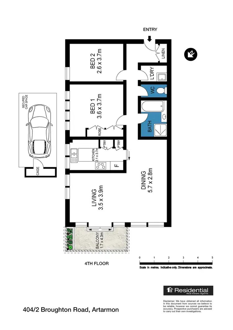 Floorplan of Homely unit listing, 404/2 Broughton Road, Artarmon NSW 2064