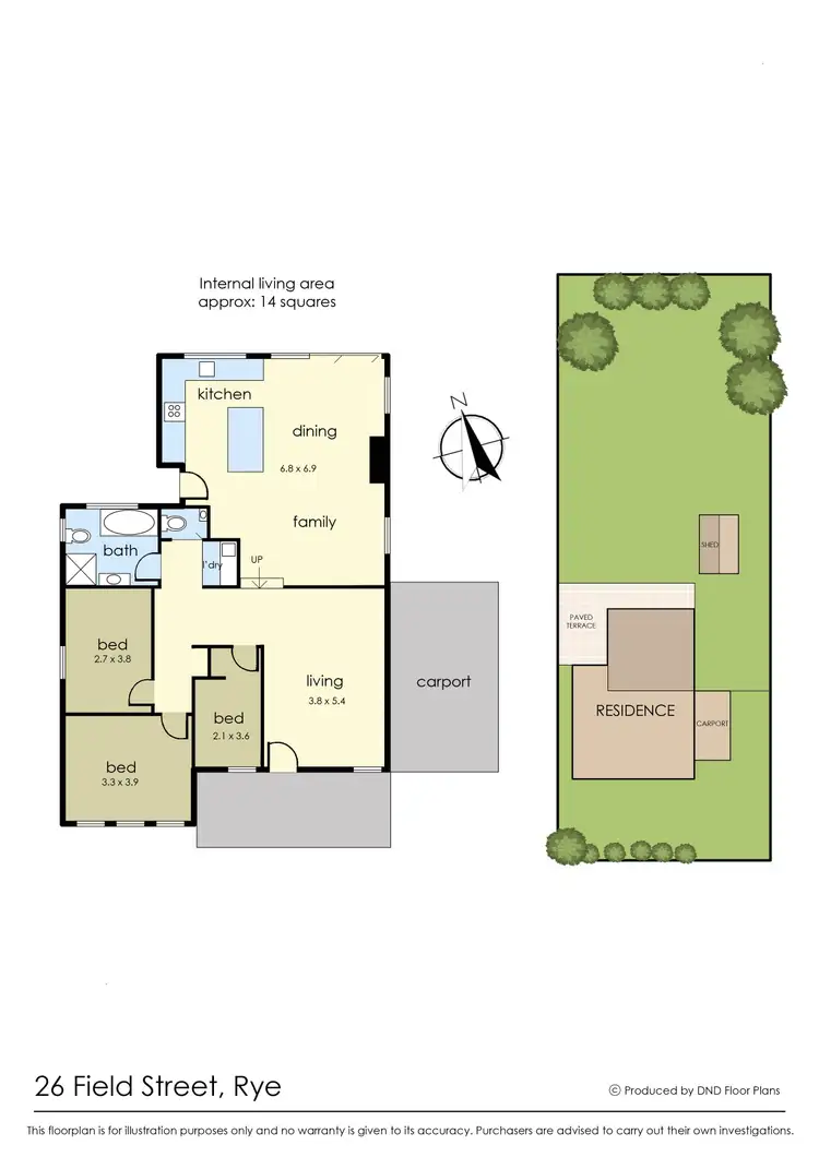 Floorplan of Homely house listing, 26 Field Street, Rye VIC 3941