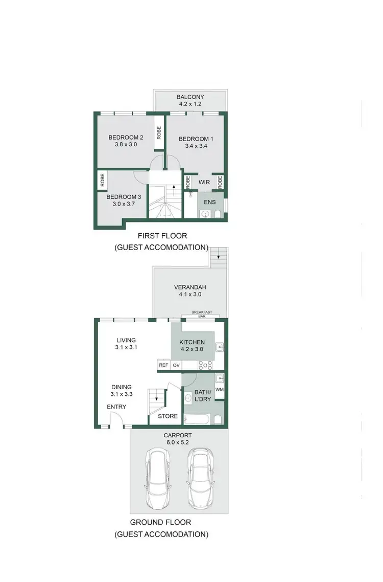 Floorplan of Homely semi-detached listing, 73A Central Road, Avalon Beach NSW 2107