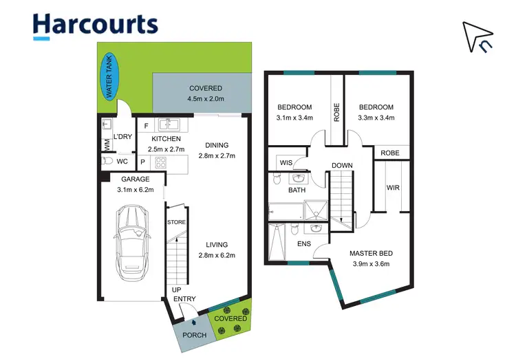 Floorplan of Homely townhouse listing, 2/21 Gregson Avenue, Mayfield West NSW 2304