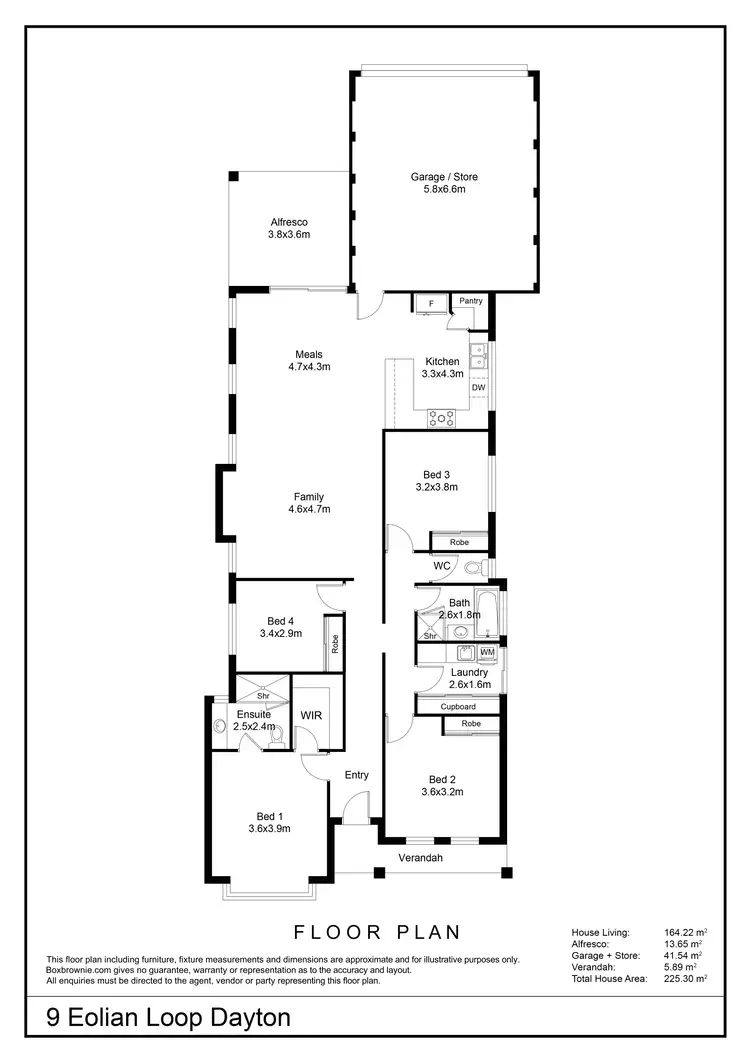 Floorplan of Homely house listing, 9 Eolian Loop, Dayton WA 6055