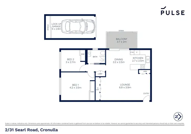 Floorplan of Homely apartment listing, 2/31 Searl Road, Cronulla NSW 2230