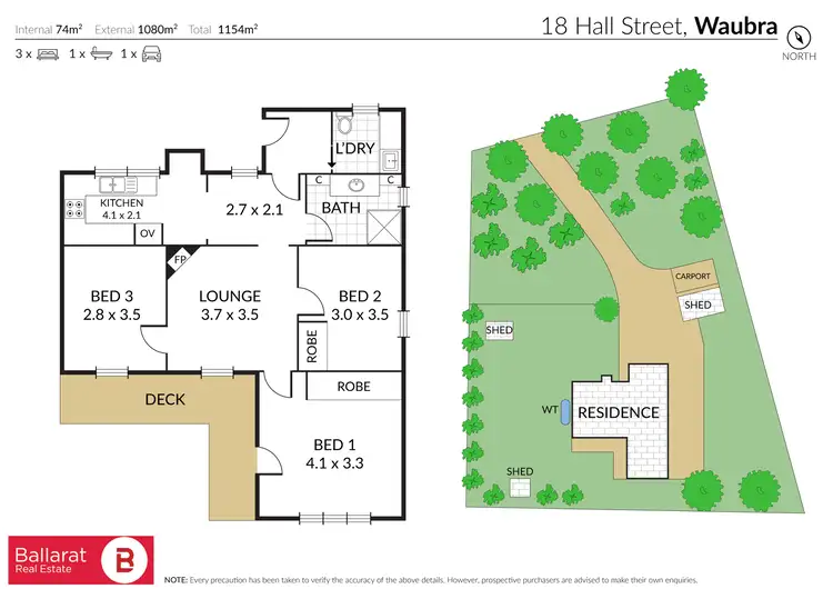 Floorplan of Homely house listing, 18 Hall Street, Waubra VIC 3352