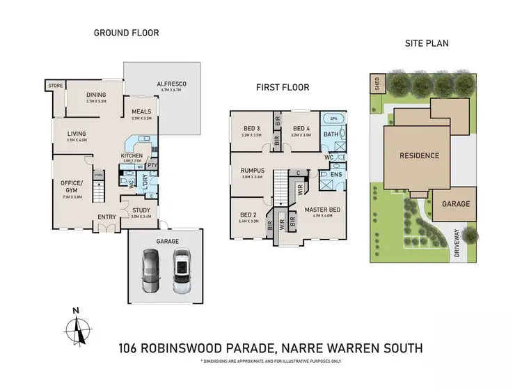 Floorplan of Homely house listing, 106 Robinswood Parade, Narre Warren South VIC 3805