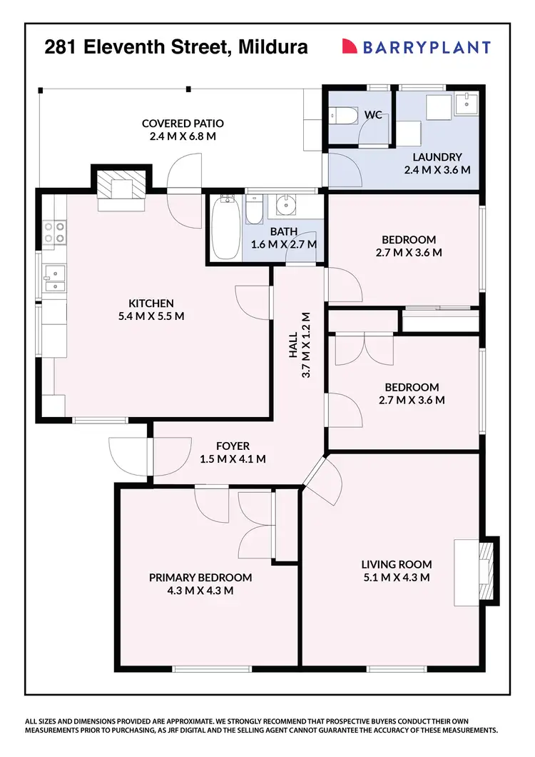 Floorplan of Homely house listing, 281 Eleventh Street, Mildura VIC 3500