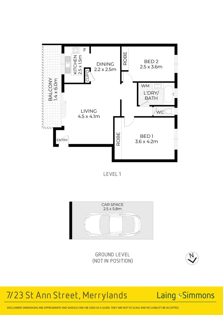 Floorplan of Homely unit listing, 7/23 St Ann Street, Merrylands NSW 2160