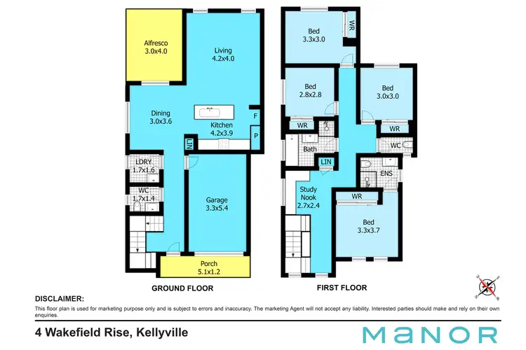 Floorplan of Homely house listing, 4 Wakefield Rise, Kellyville NSW 2155