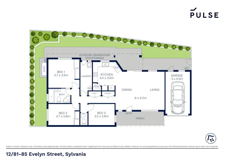 Floorplan of Homely villa listing, 12/81-85 Evelyn Street, Sylvania NSW 2224
