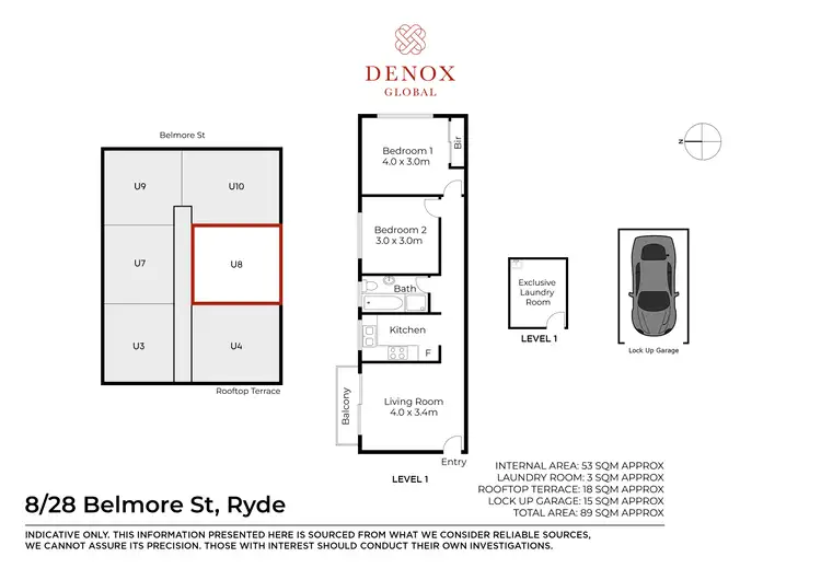 Floorplan of Homely apartment listing, 8/28 Belmore Street, Ryde NSW 2112