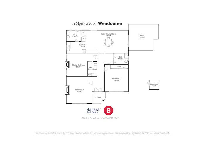Floorplan of Homely house listing, 5 Symons Street, Wendouree VIC 3355