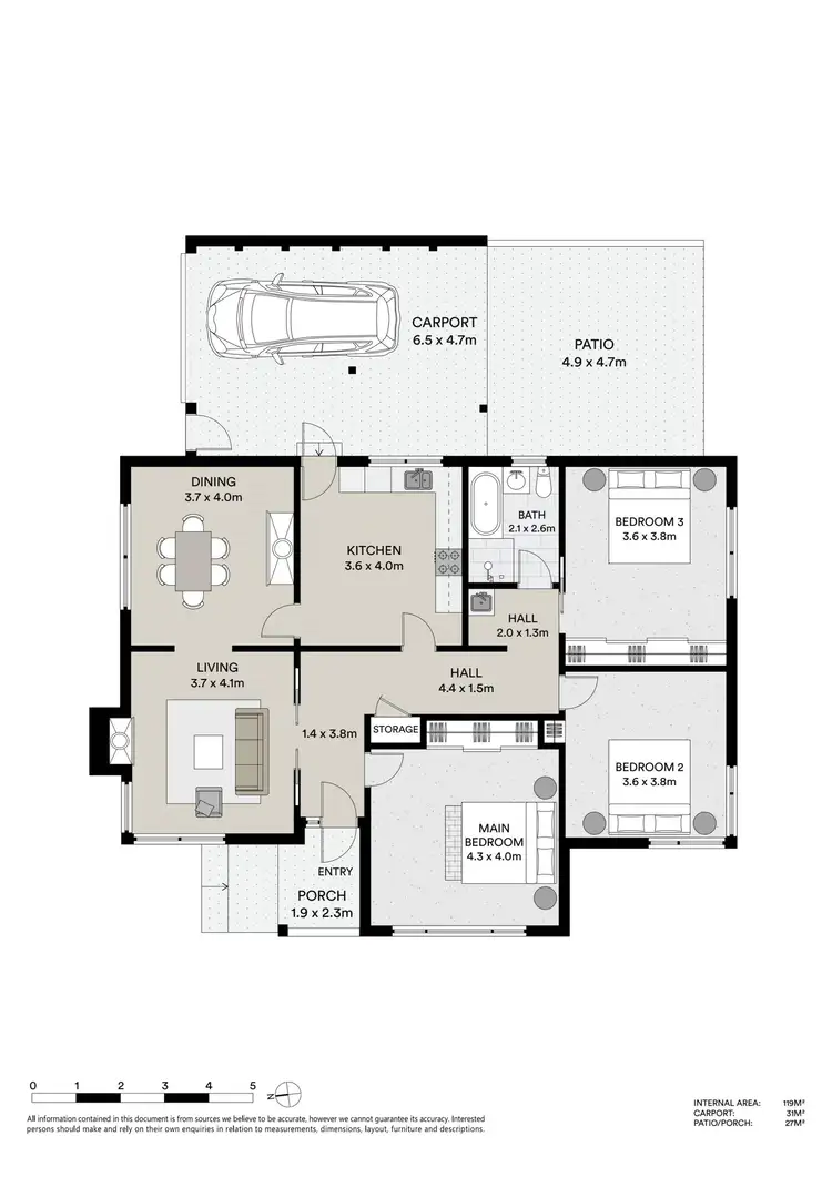 Floorplan of Homely unit listing, 1/16 Park Street, Wendouree VIC 3355