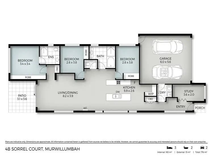 Floorplan of Homely semi-detached listing, 4B Sorrel Court, Murwillumbah NSW 2484