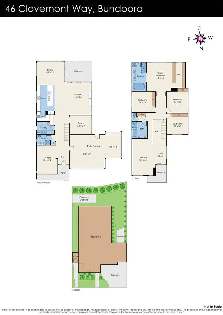 Floorplan of Homely house listing, 46 Clovemont Way, Bundoora VIC 3083