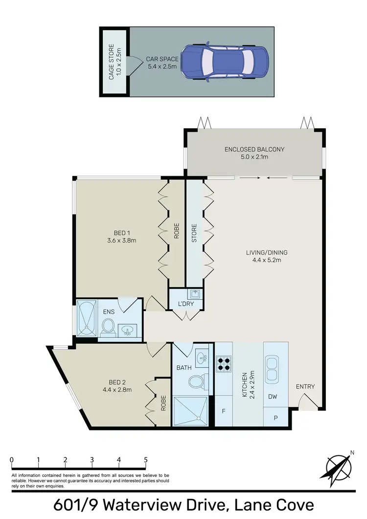 Floorplan of Homely apartment listing, 601/10 Waterview Drive, Lane Cove NSW 2066