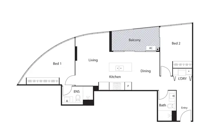 Floorplan of Homely apartment listing, 726/15 Bowes Street, Phillip ACT 2606