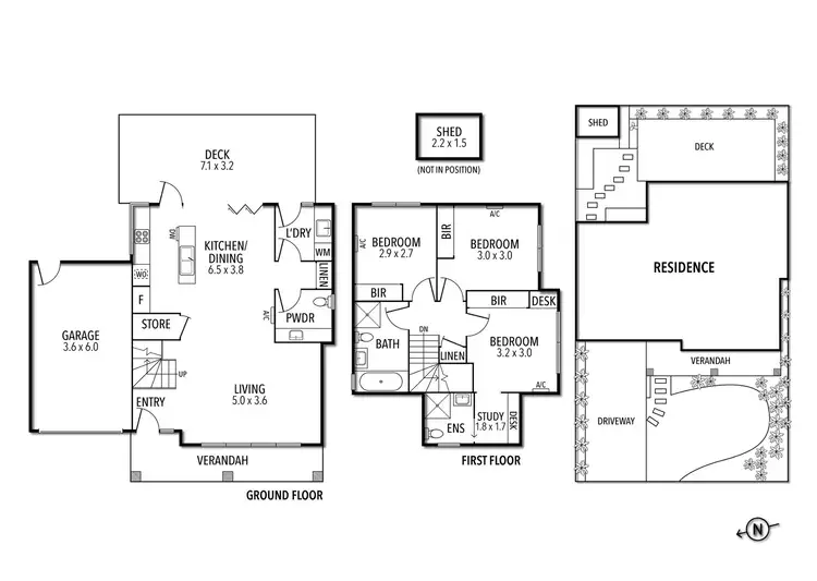 Floorplan of Homely townhouse listing, 1/16 Fawcett Street, Sunshine North VIC 3020
