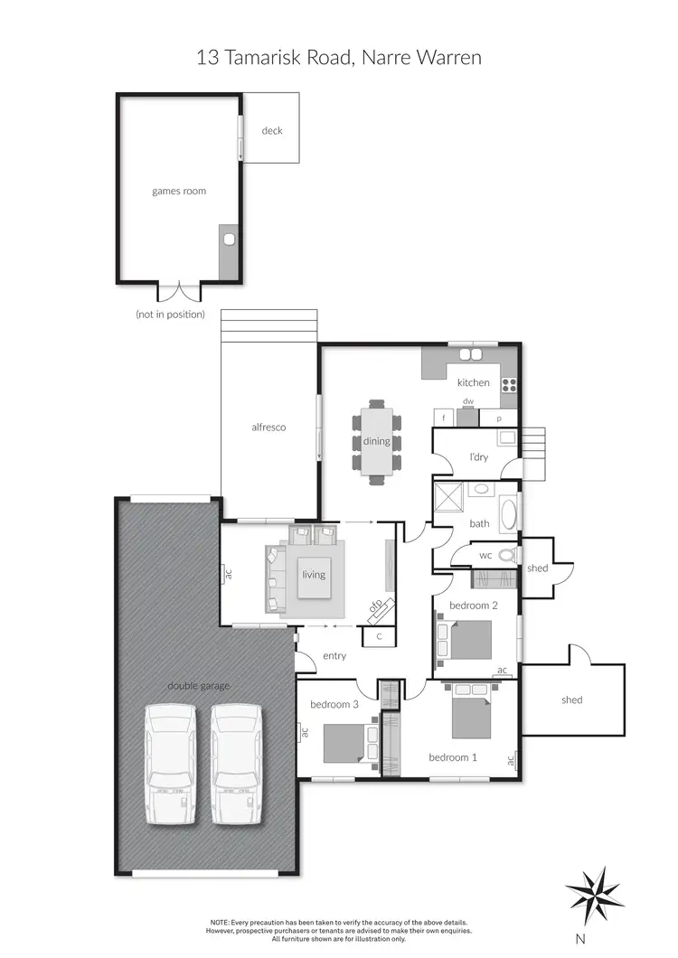 Floorplan of Homely house listing, 13 Tamarisk Road, Narre Warren VIC 3805