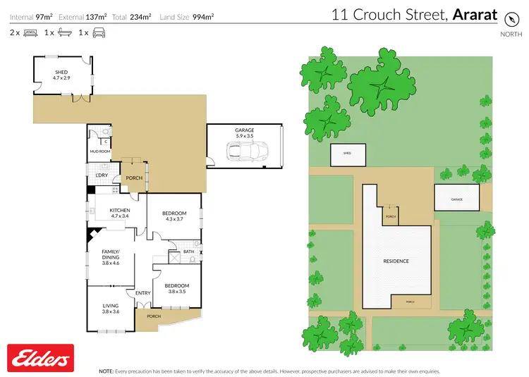 Floorplan of Homely house listing, 11 Crouch Street, Ararat VIC 3377