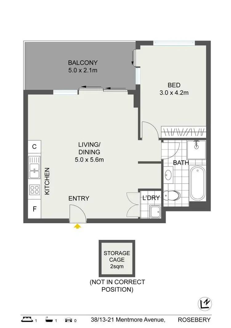 Floorplan of Homely apartment listing, 209/13-21 Mentmore Avenue, Rosebery NSW 2018