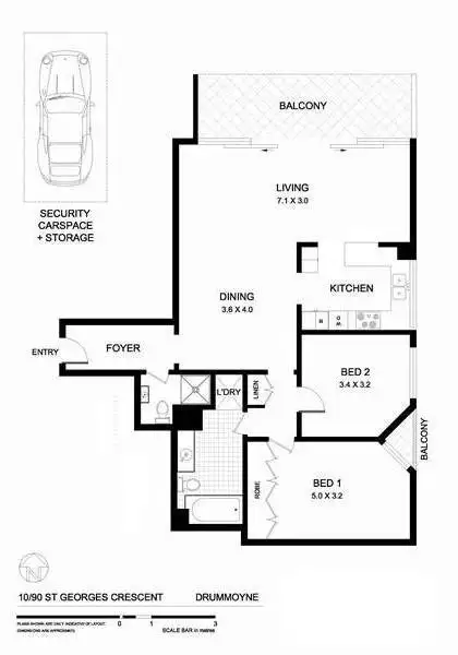 Floorplan of Homely apartment listing, 10/90 St Georges Crescent, Drummoyne NSW 2047