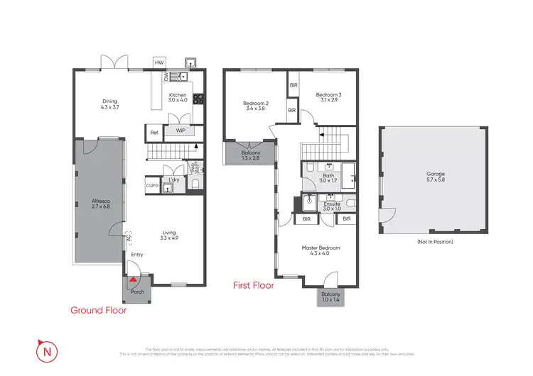 Floorplan of Homely townhouse listing, 22 Waterford Avenue, Maribyrnong VIC 3032