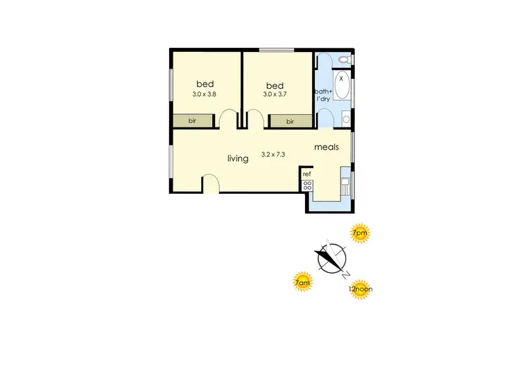 Floorplan of Homely apartment listing, 3/54 Boonong Avenue, Seaford VIC 3198