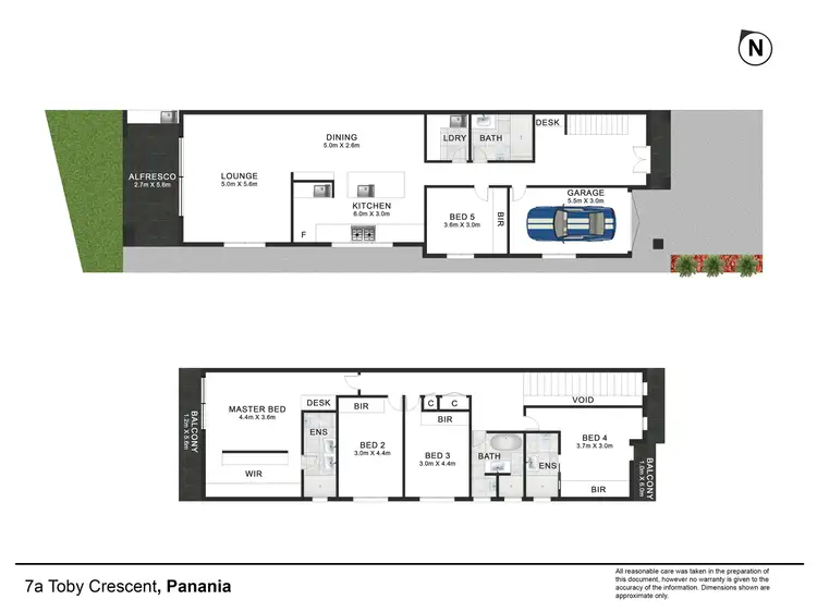 Floorplan of Homely semi-detached listing, 7A Toby Crescent, Panania NSW 2213