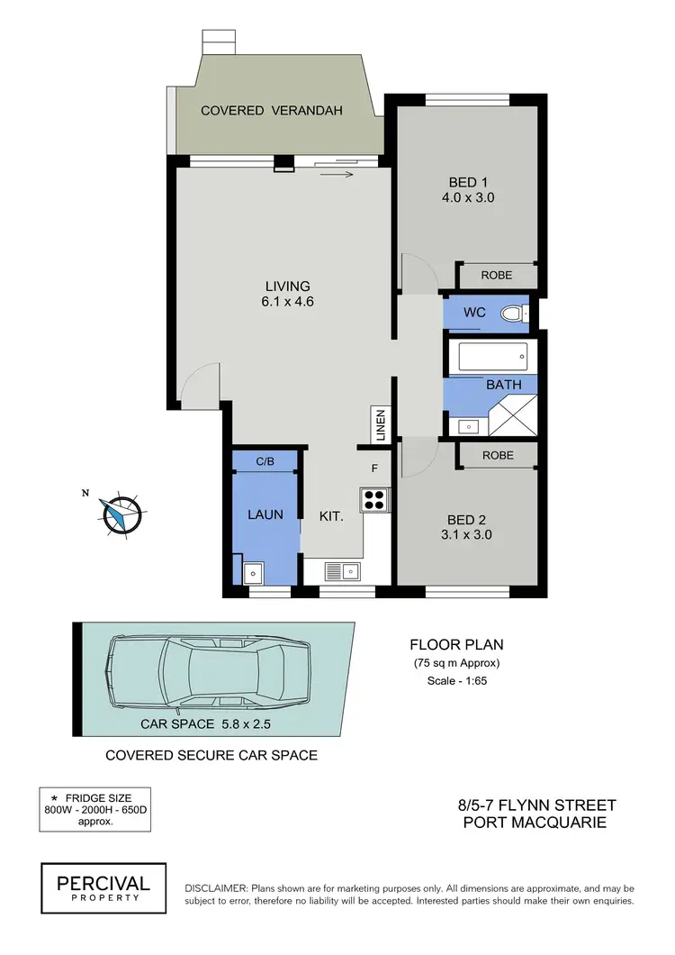 Floorplan of Homely unit listing, 8/5-7 Flynn Street, Port Macquarie NSW 2444