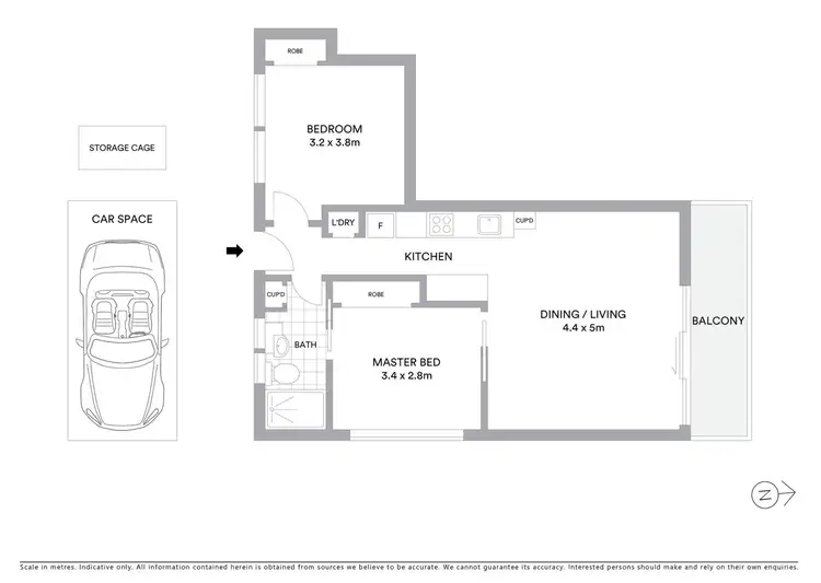 Floorplan of Homely apartment listing, 410/78 Inkerman Street, St Kilda VIC 3182