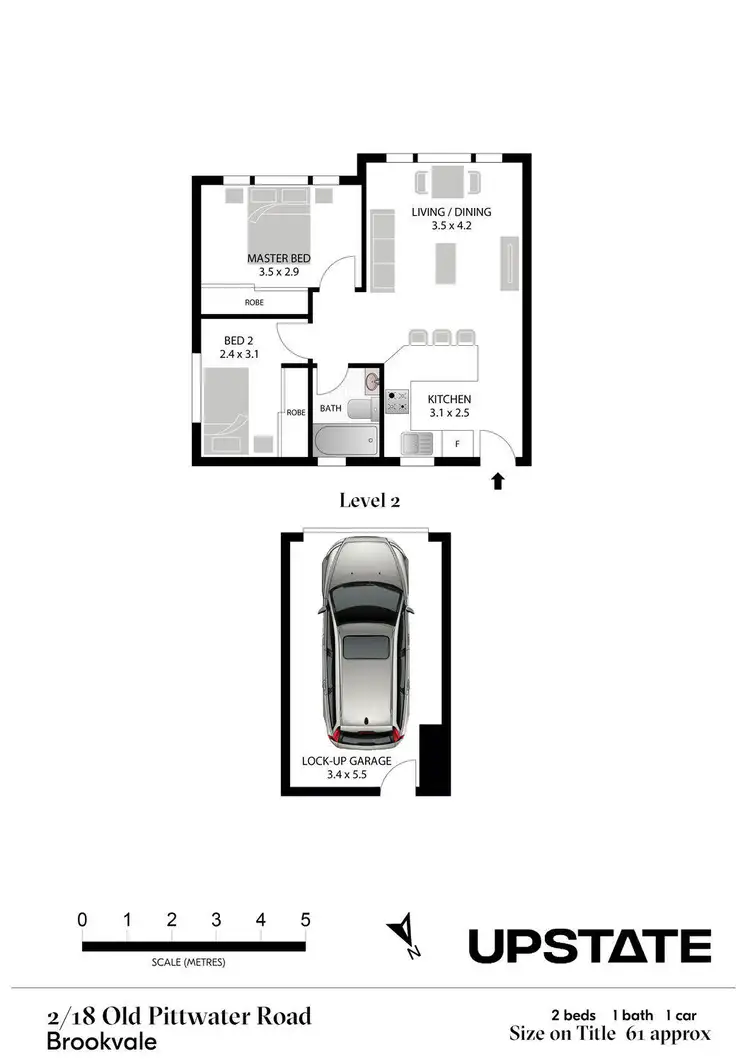 Floorplan of Homely apartment listing, 2/18 Old Pittwater Road, Brookvale NSW 2100