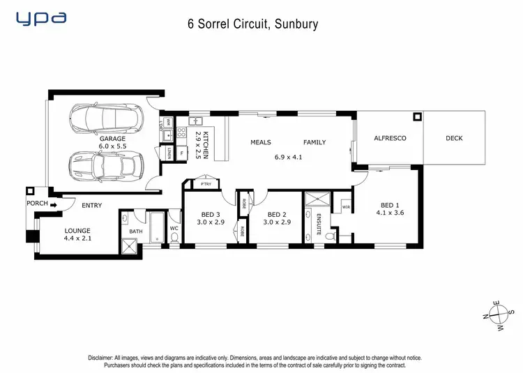 Floorplan of Homely house listing, 6 Sorrel Circuit, Sunbury VIC 3429