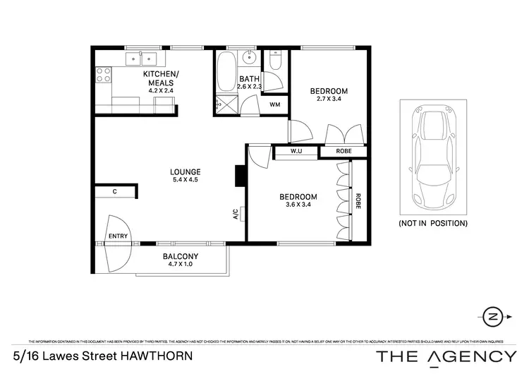 Floorplan of Homely apartment listing, 5/16 Lawes Street, Hawthorn VIC 3122