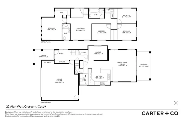 Floorplan of Homely house listing, 22 Alan Watt Crescent, Casey ACT 2913