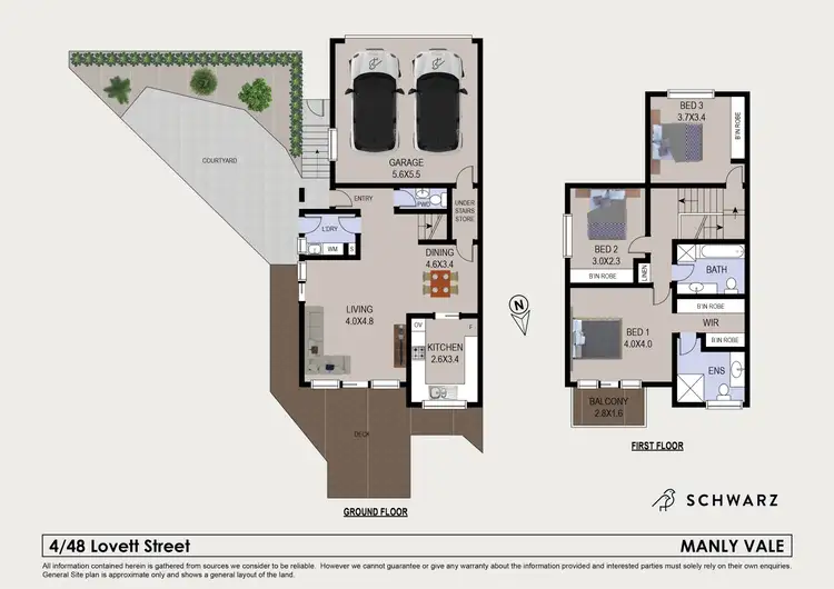 Floorplan of Homely unit listing, 4/48 Lovett Street, Manly Vale NSW 2093