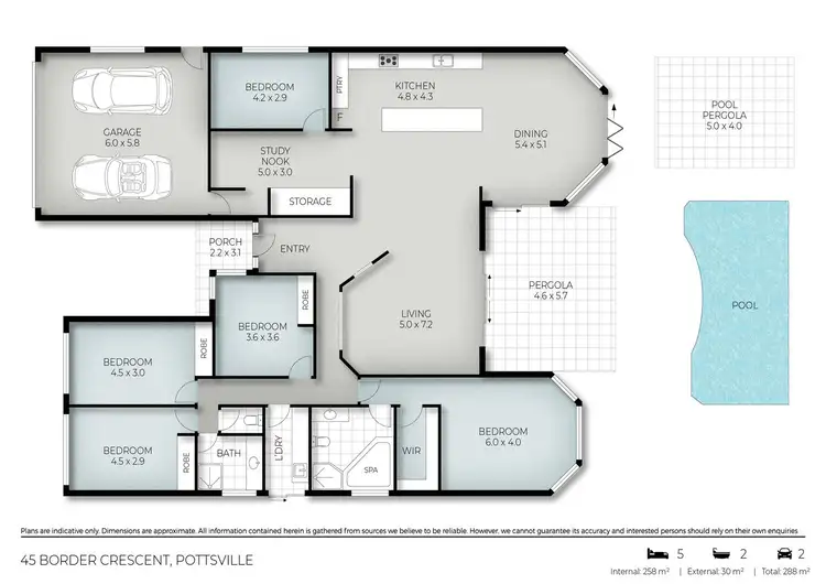 Floorplan of Homely house listing, 45 Border Crescent, Pottsville NSW 2489