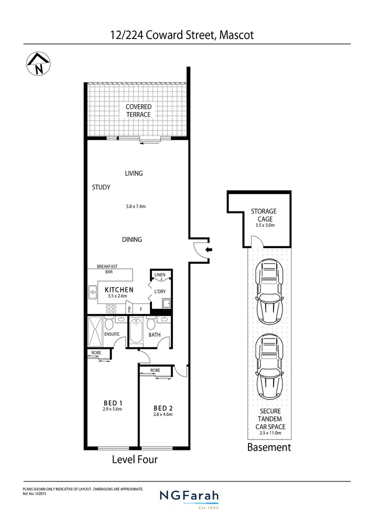 Floorplan of Homely apartment listing, 12/224 Coward Street, Mascot NSW 2020
