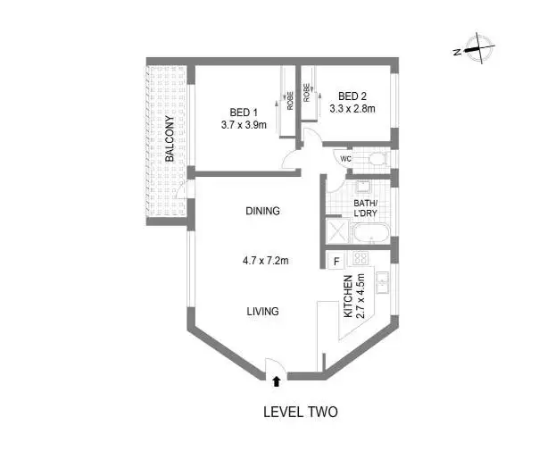 Floorplan of Homely apartment listing, 14/21-23 Croydon Street, Cronulla NSW 2230