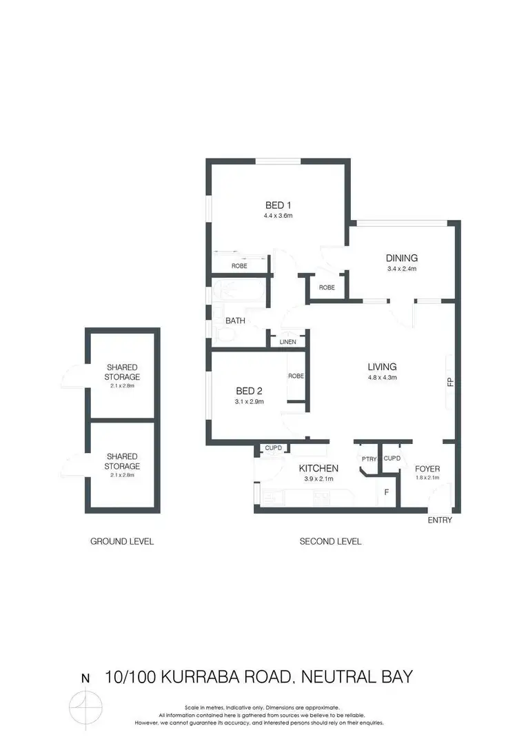 Floorplan of Homely apartment listing, 10/100 Kurraba Road, Neutral Bay NSW 2089