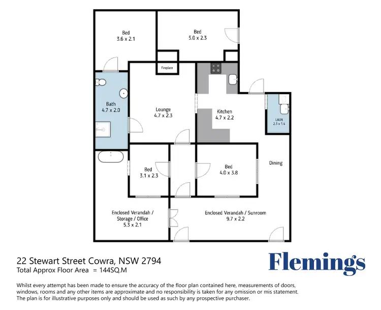 Floorplan of Homely house listing, 22 Stewart Street, Cowra NSW 2794