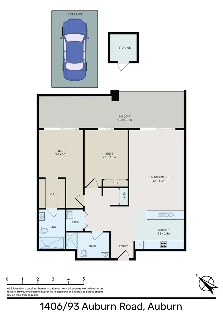 Floorplan of Homely apartment listing, 1406/93 Auburn Road, Auburn NSW 2144