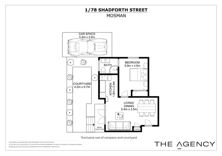 Floorplan of Homely apartment listing, 1/78 Shadforth Street, Mosman NSW 2088