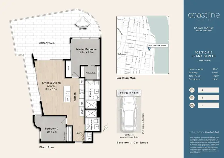 Floorplan of Homely unit listing, 103/110-112 Frank Street, Labrador QLD 4215