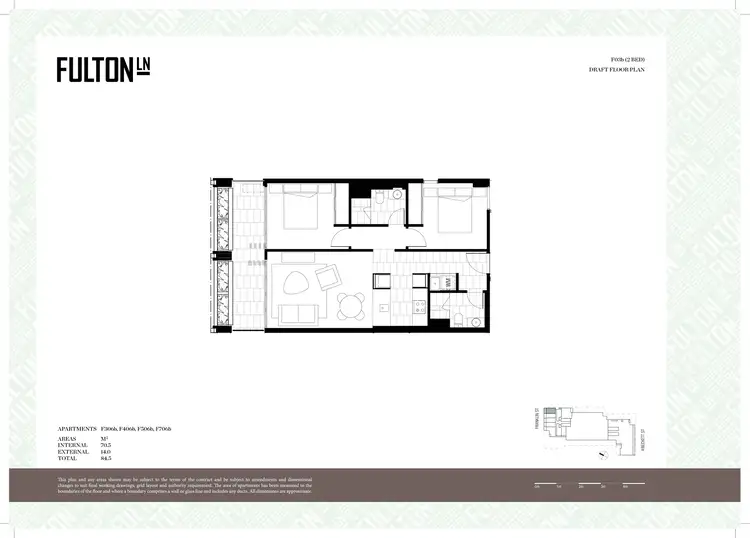 Floorplan of Homely apartment listing, 306b/155 Franklin Street, Melbourne VIC 3000