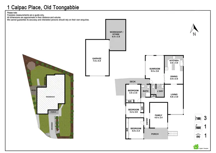 Floorplan of Homely house listing, 1 Calpac Place, Old Toongabbie NSW 2146